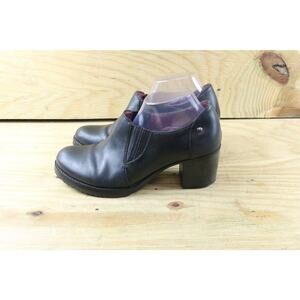 Dansko Boots Womens 10 Black Leather Adrienne Ankle Bootie Zip Shoes